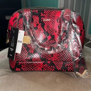 Red Snakeskin Aldo bag